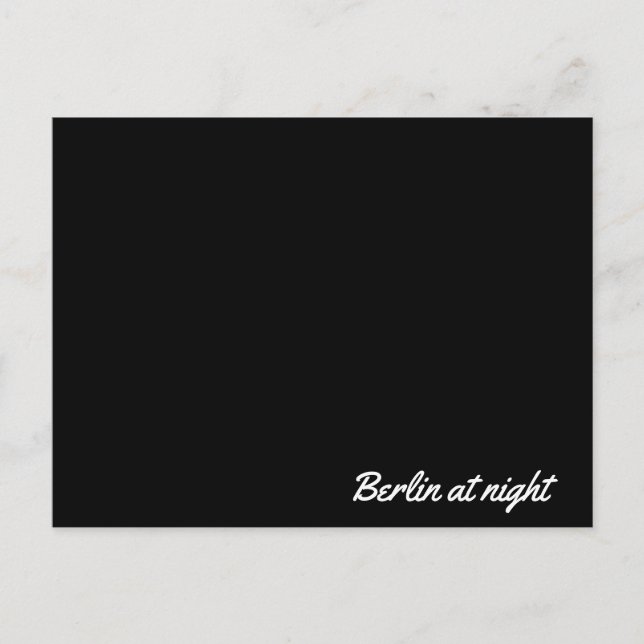 Postkort Berlin på natten Vykort (Framsida)