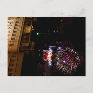 Postkort: Dayton Fireworks (Red, White, & Blue) Vykort