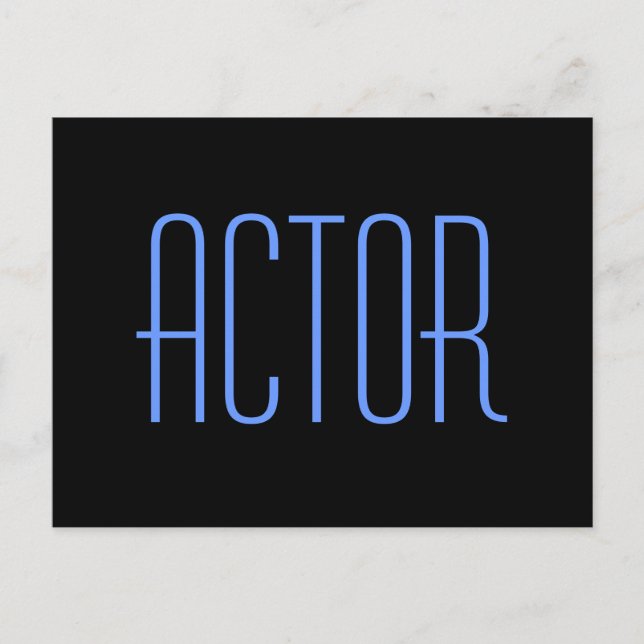 Postkort för Actor Autograph Card Vykort (Framsida)