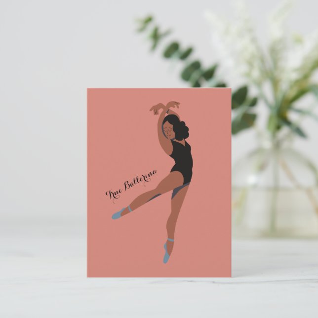 Postkort för Aesthetic Ballet Dancer Vykort (Stående Fram)