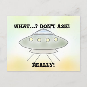 Postkort för Alien Spaceship Vykort