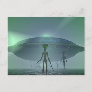 Postkort för Alien Visitors Vykort