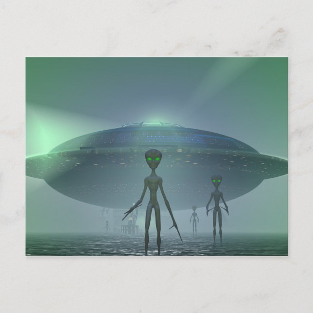 Postkort för Alien Visitors Vykort (Framsida)