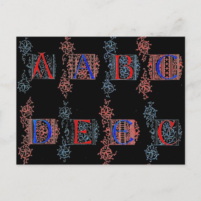 Postkort för Alphabet Vykort (Framsida)