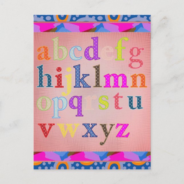 Postkort för Alphabet Vykort (Framsida)