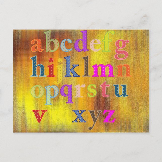 Postkort för Alphabet Vykort (Framsida)