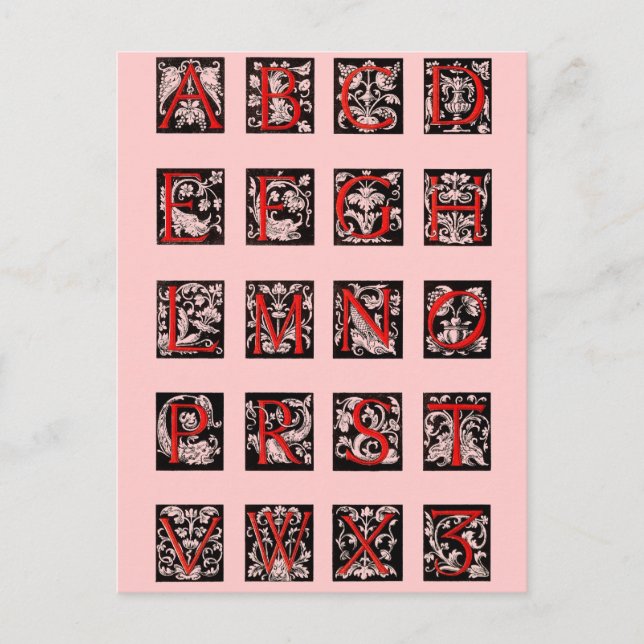 Postkort för Alphabet Vykort (Framsida)