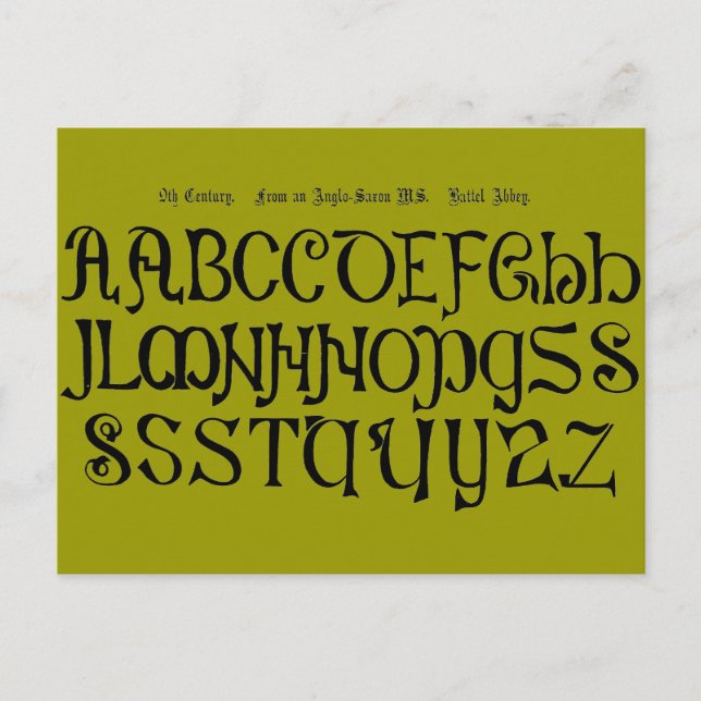 Postkort för Alphabet Vykort (Framsida)