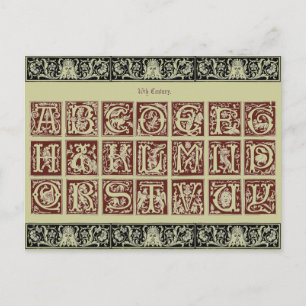 Postkort för Alphabet Vykort