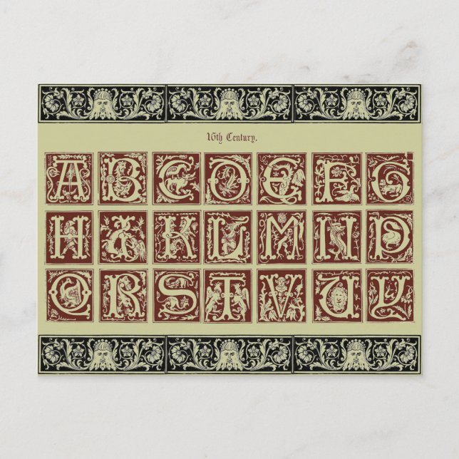 Postkort för Alphabet Vykort (Framsida)