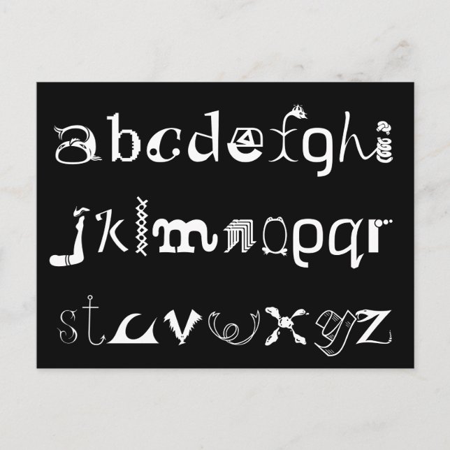 Postkort för Alphabet Vykort (Framsida)