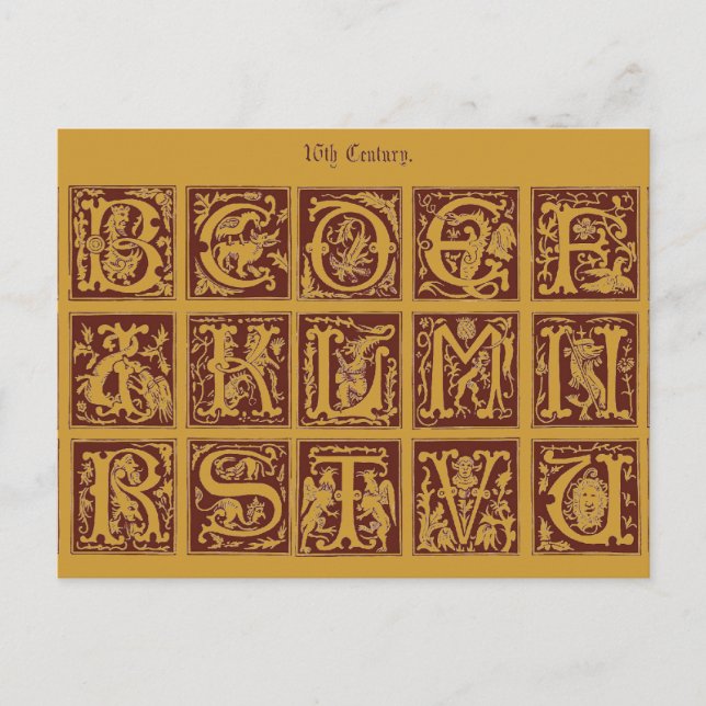 Postkort för Alphabet Vykort (Framsida)