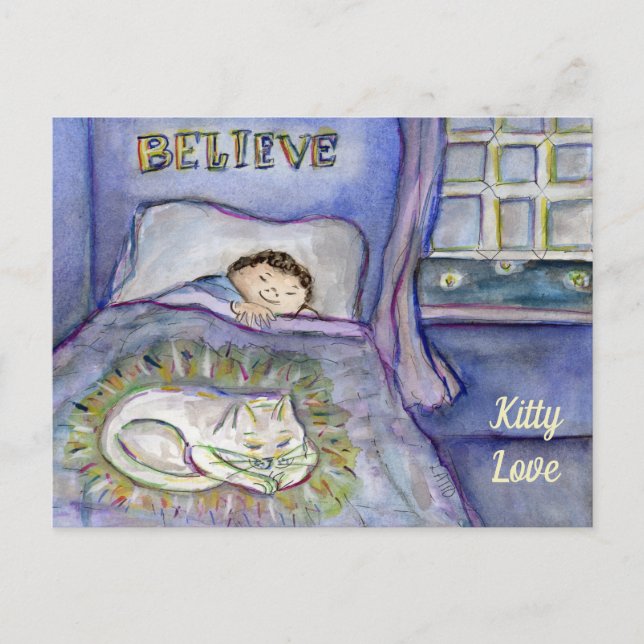 Postkort för Anpassningsbarna Spirit Kattunge Häls Vykort (Framsida)