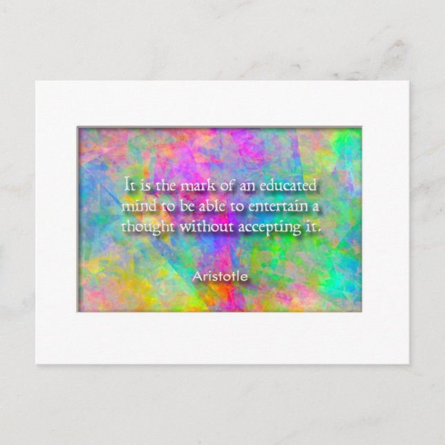 Postkort för Aristoteles citat Vykort (Framsida)