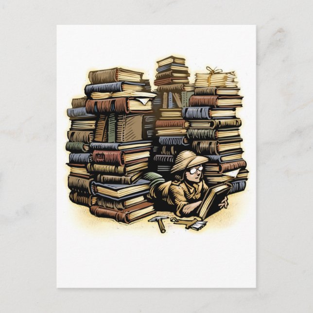 Postkort för arkeolog bok vykort (Framsida)