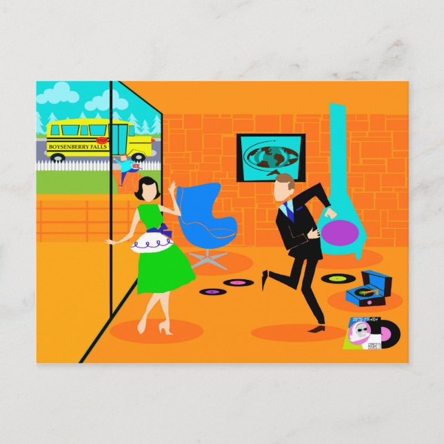 Postkort för återförsäkringsparter i lycklig vykort (Framsida)