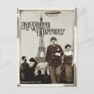 Postkort för återskrivning av historik vykort