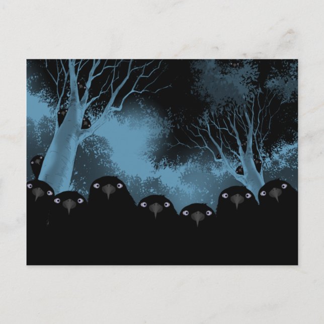 Postkort för att äta Kråkor Vykort (Framsida)