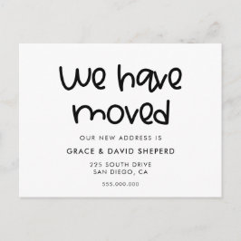 Postkort för avisering av flytta av ljudskript meddelande vykort