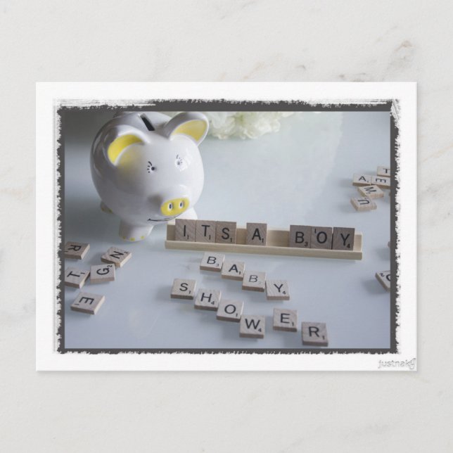 Postkort för babykläder inbjudan vykort (Framsida)