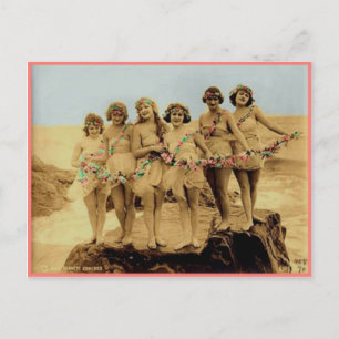 Postkort för badbeteende vykort