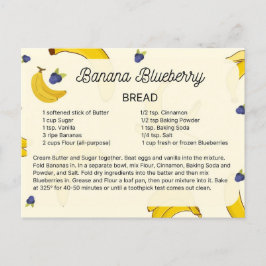 Postkort för Banana Blue Berry Bread Recipe Vykort