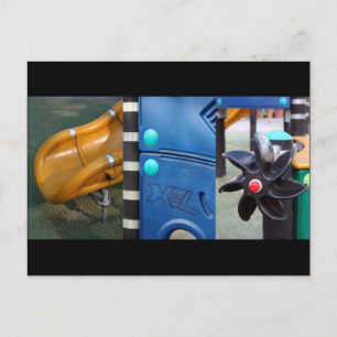 Postkort för barnspelare i stadsmiljö vykort