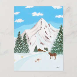 Postkort för berg i snö vykort