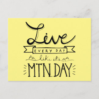 Postkort för bergdag vykort