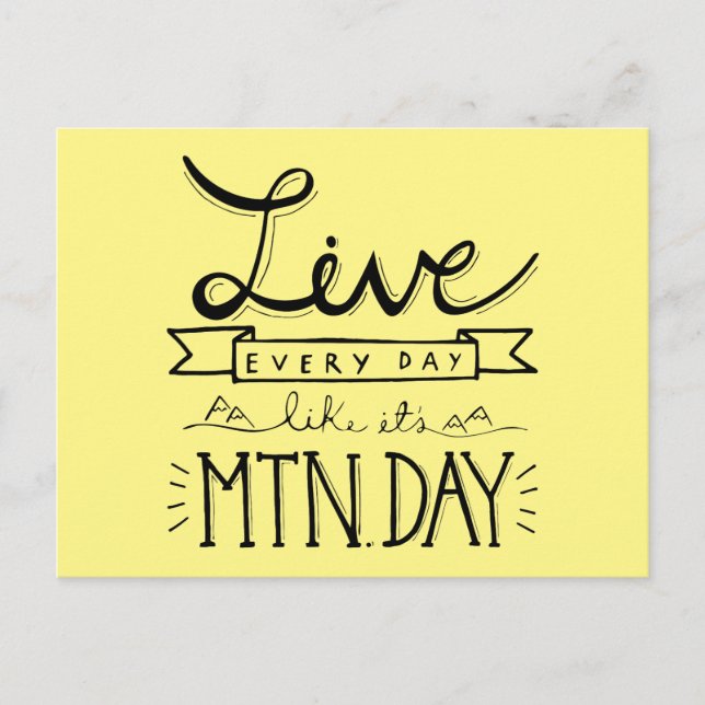 Postkort för bergdag vykort (Framsida)