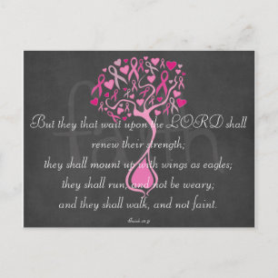 Postkort för Breast Cancer Awareness Scripture Vykort