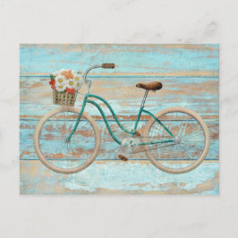 Postkort för busschycle Vintage Beach Cruiser-cyke Vykort