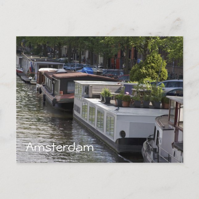 Postkort för Canal House Boats i Amsterdam Vykort (Framsida)