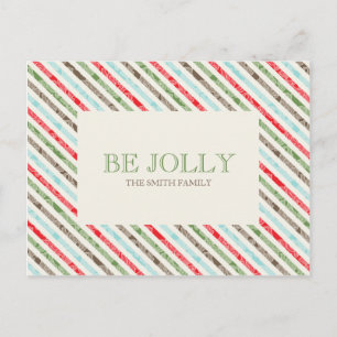 Postkort för candy cane Rand och Helgdag för skada Helg Vykort