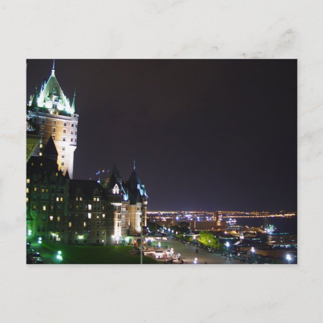 Postkort för Chateau Frontenac Castle Boardpromena Vykort (Framsida)