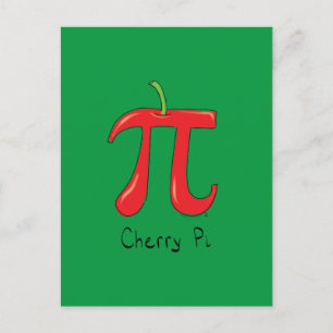 Postkort för Cherry Pi Cute Math Pi Day Vykort