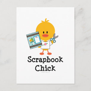 Postkort för Chick i skrapbok Vykort