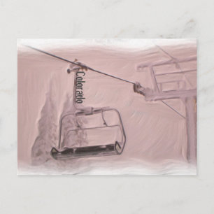 Postkort för Colorado ski hiss snö Vykort