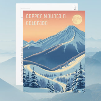 Postkort för Copper Mountain Colorado Ski-semester Vykort