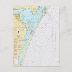 Postkort för Corpus Christi Nautical Chart Vykort
