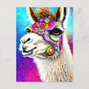 Postkort för Cosmic Alpaca Vykort
