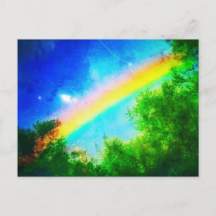 Postkort för COSMIC RAINBOW Verde Vykort