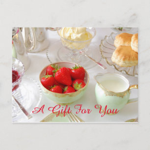Postkort för Cream Tea Gift-certifikat Vykort
