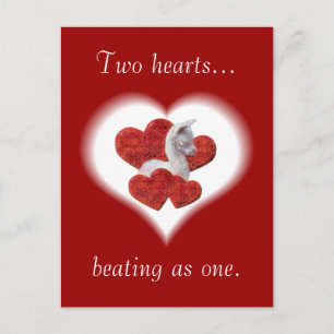 Postkort för Cute Alpaca Baby Valentines day Helg Vykort