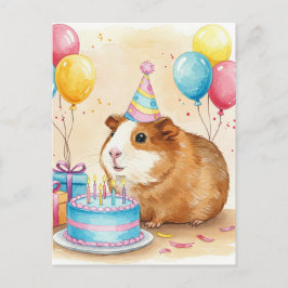 Postkort för Cute Guinea gris Grattis på födelseda Vykort