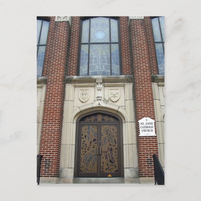 Postkort för den katolska kyrkan St. Anne Vykort (Framsida)