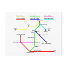 Postkort för Denver Bike Karta