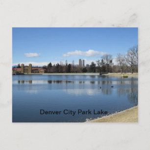 Postkort för Denver City Park Sjö Vykort