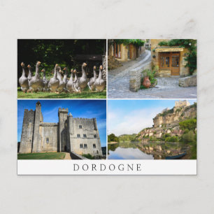 Postkort för Dordogne-kollage Vykort
