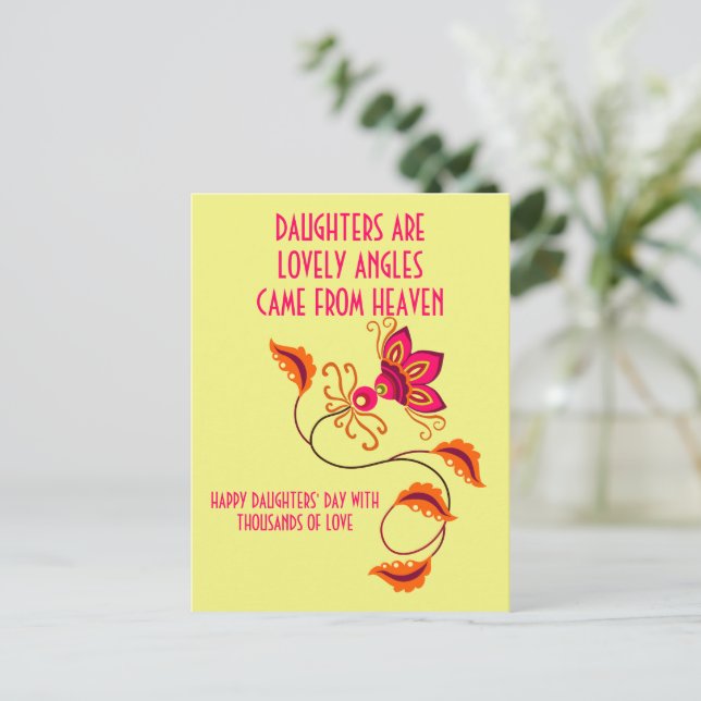 POSTKORT FÖR DOTTERDAGEN VYKORT (Stående Fram)